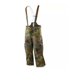 Original German army trousers GoreTex Bib n Brace Flecktarn pants 1995 34W